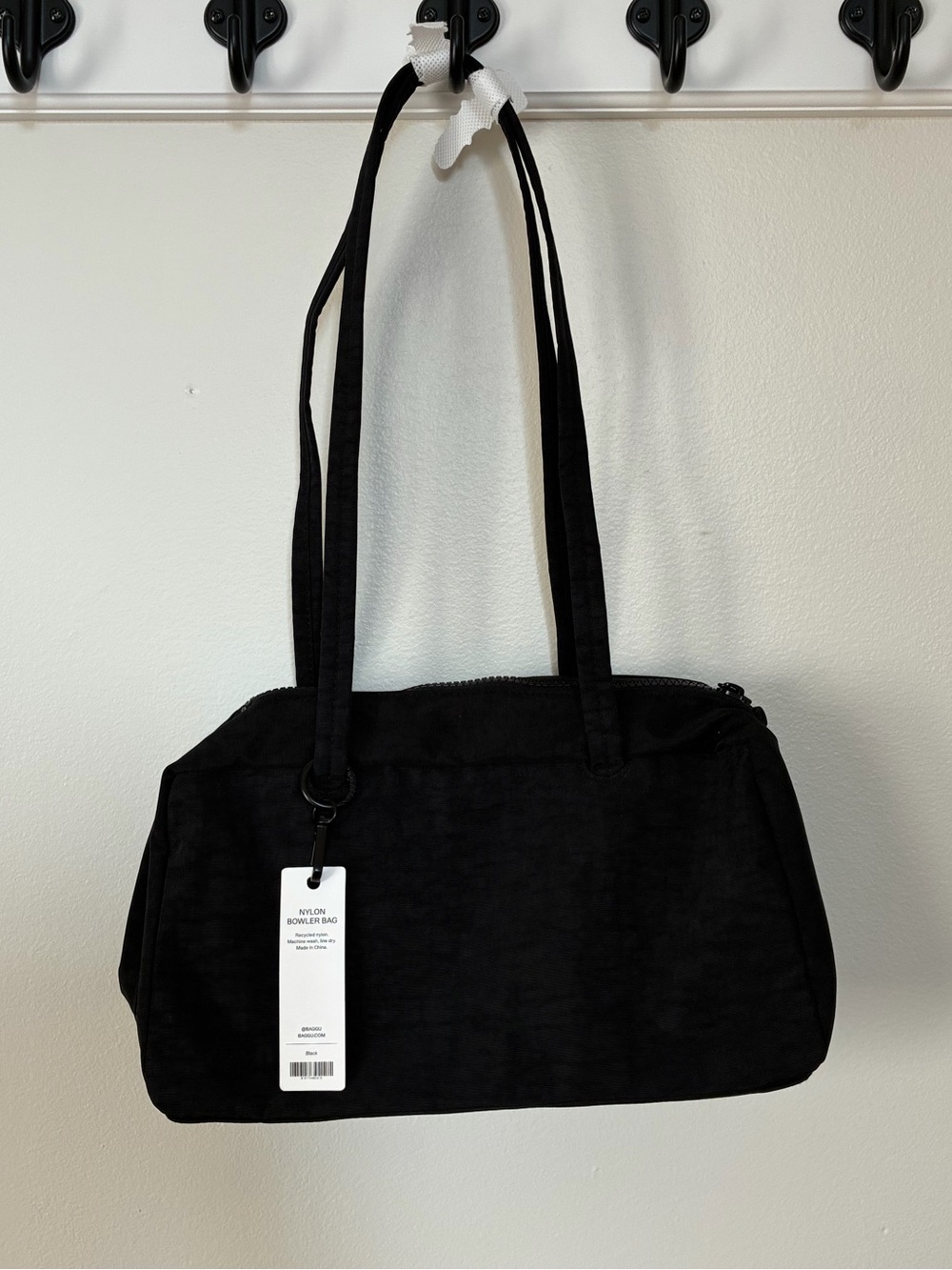 BAGGU Black Bowler Bag (regular)